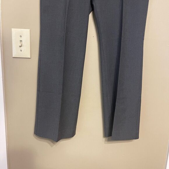 Talbots Womens Grey Pleated Wool Blend Signature Straight Dress Pant Petite 12 - Picture 3 of 13